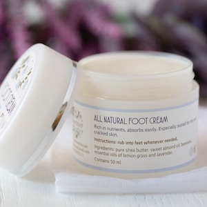 All natural foot cream