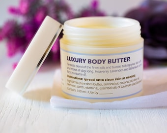 Geheel natuurlijke luxe body butter