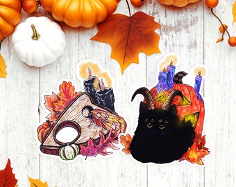 Halloween Spooky Fun| Two (2) Halloween Fall October Themed Vinyl Stickers