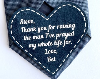 Father In Law Tie Patch Personalized To Father Of The Groom Gift From Bride