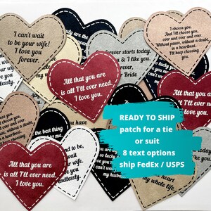 For Groom From Bride Tie Patch