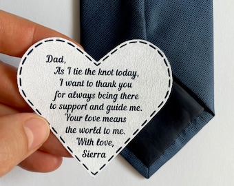 Dad Wedding Gift From Bride Daddy Tie Patch From Daughter To Father Of Bride Gift