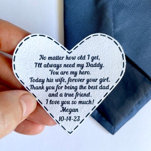 Personalized Dad Wedding Gift Tie Patch Father Of The Bride For Dad Wedding Tie Patch Be My Hero Favors On Wedding Day