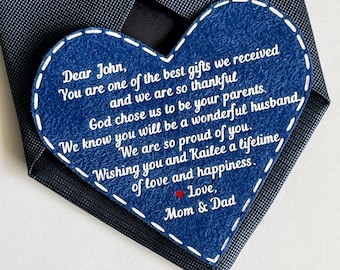 What To Give My Son On His Wedding Day - Personalized Tie Patch