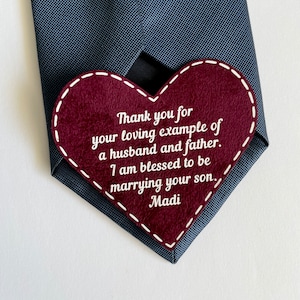 Father Of The Groom Gift From Bride Father In Law Tie Patch Father In Law Wedding Gift From Bride