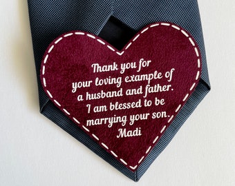 Father Of The Groom Gift From Bride Father In Law Tie Patch Father In Law Wedding Gift From Bride