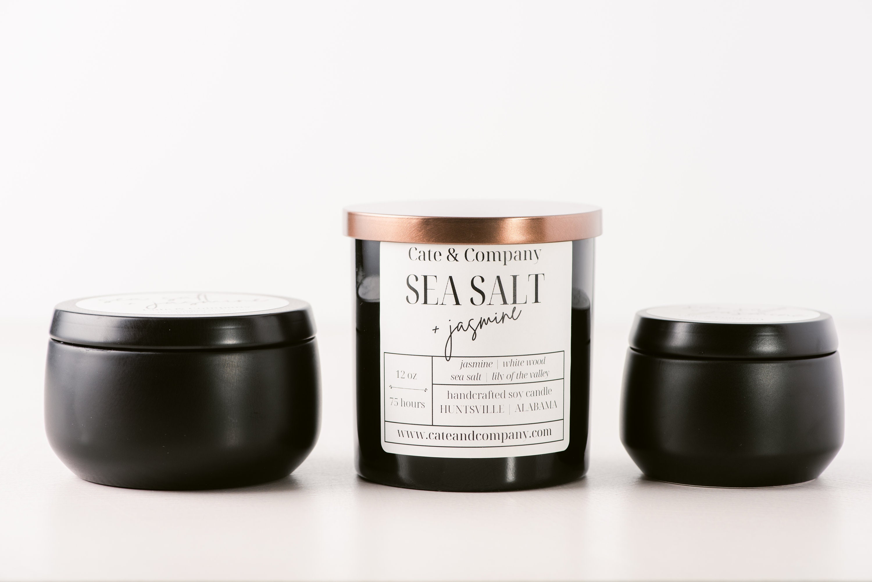 Sea Salt Jasmine Soy Candles Summer Candle Candle Etsy