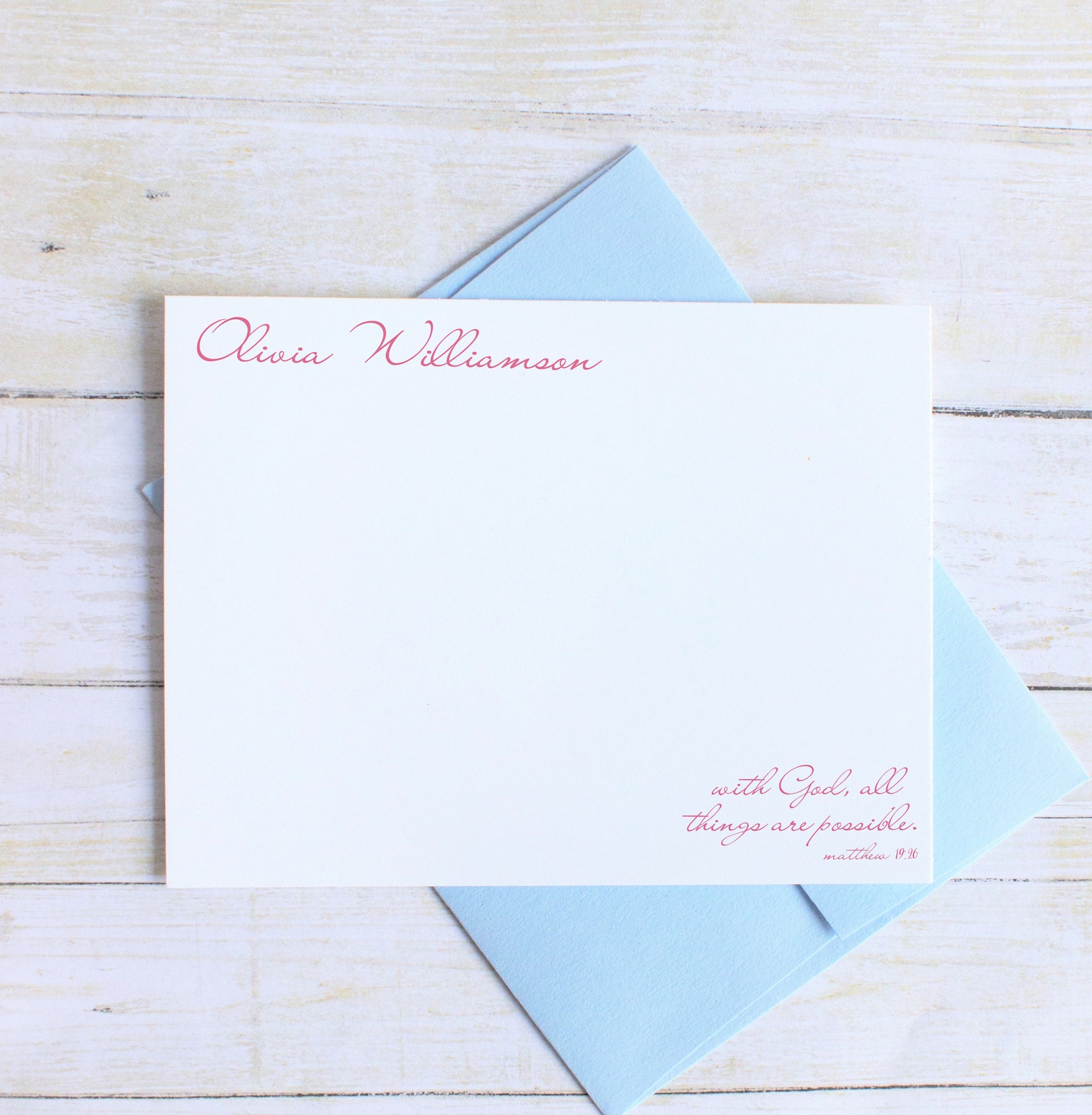 Personalized Christian Stationery for Women With God All Etsy