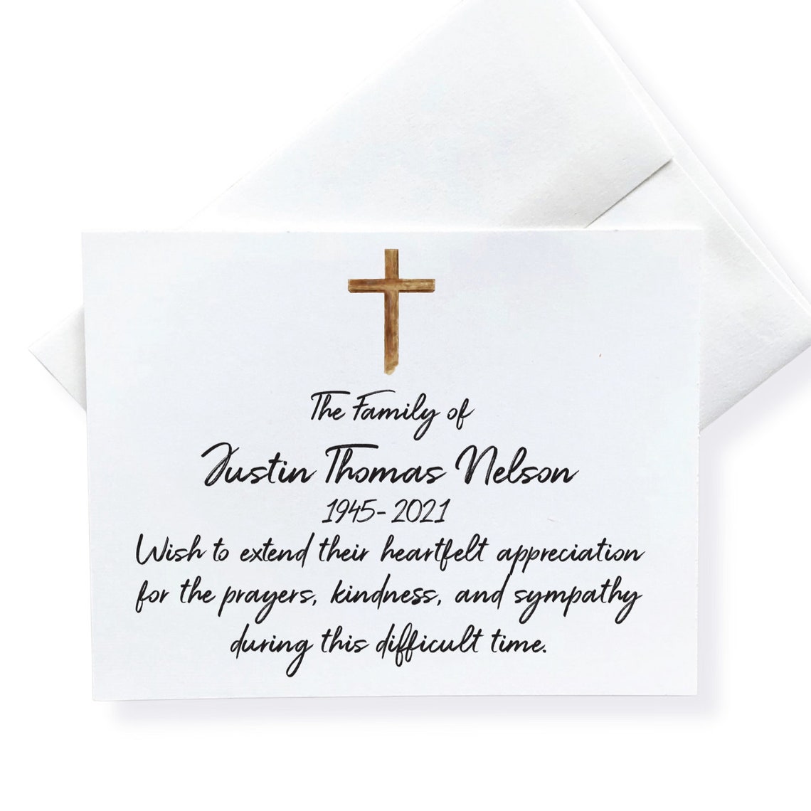 Religious Thank You Cards For Funeral Catholic Funeral Etsy