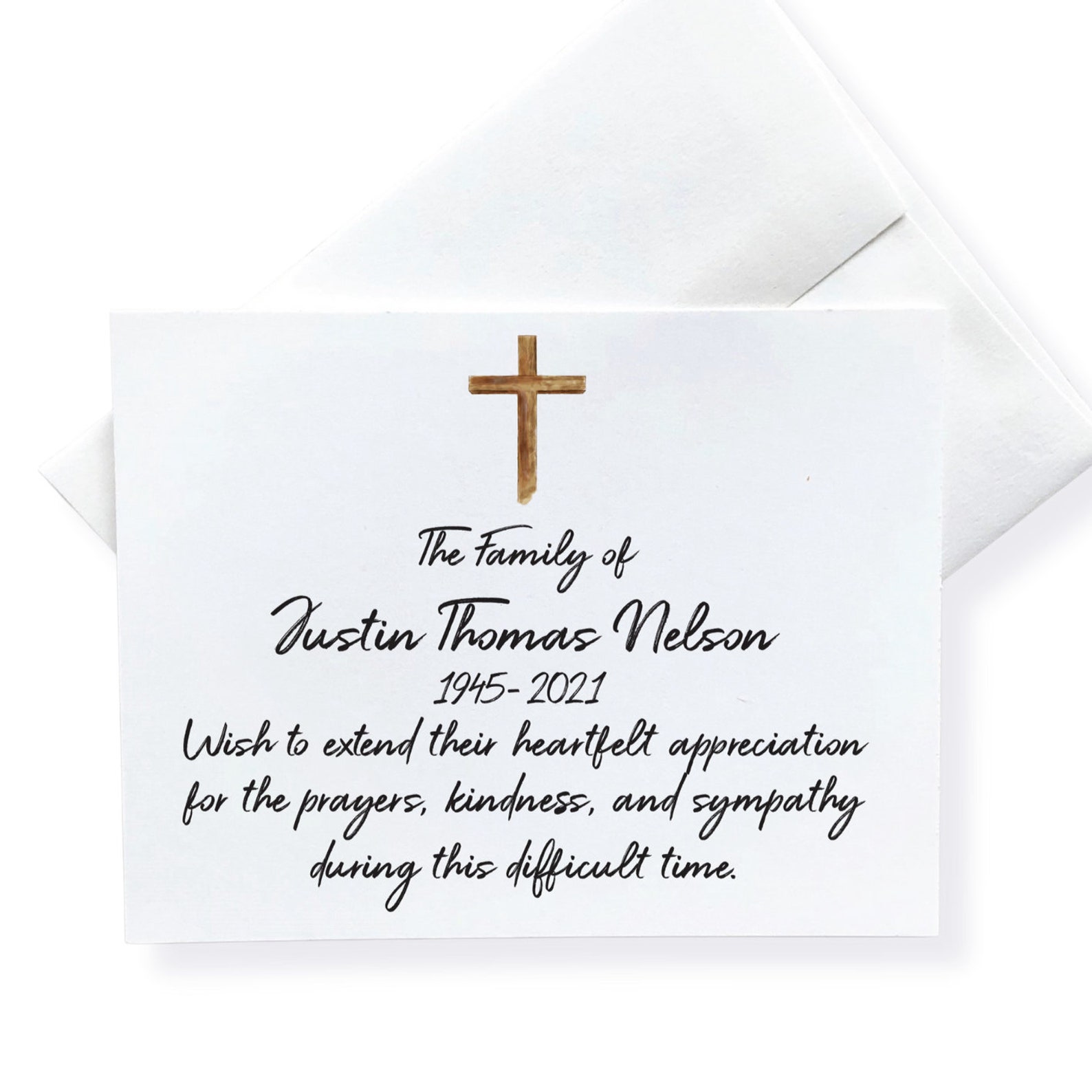 Religious Thank You Cards for Funeral Catholic Funeral Etsy