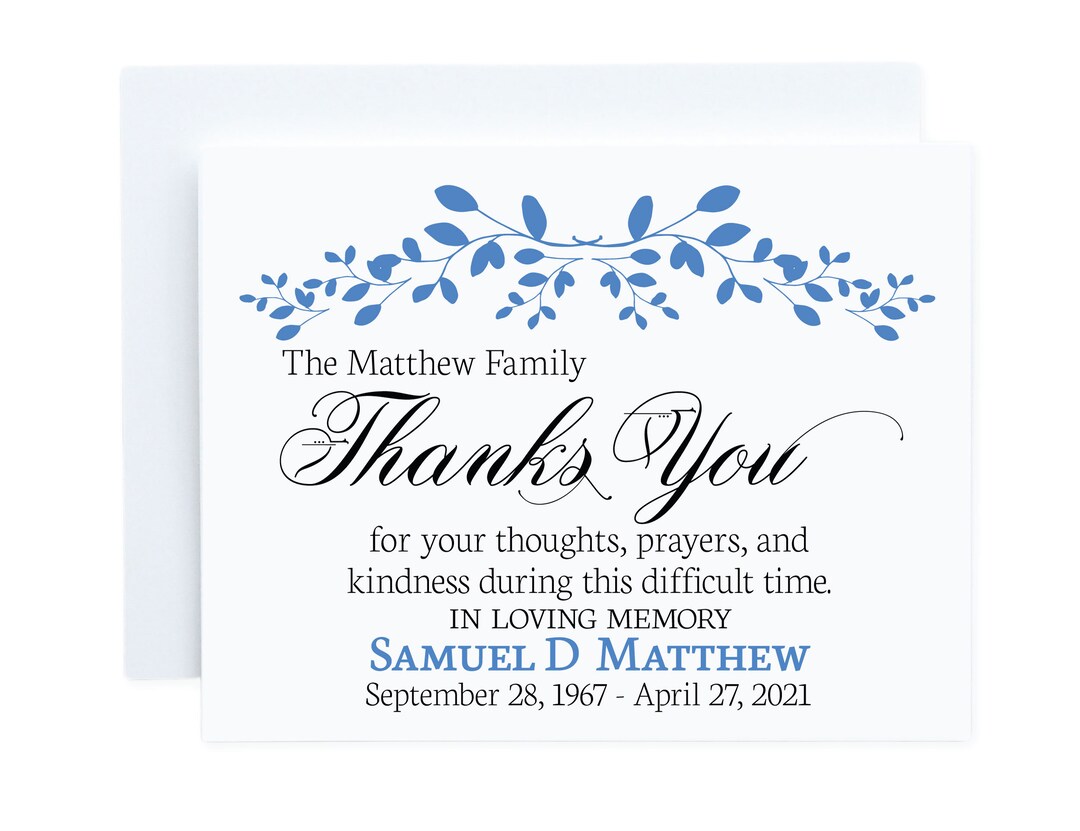 Acknowledging Cards And Condolences At A Funeral Service