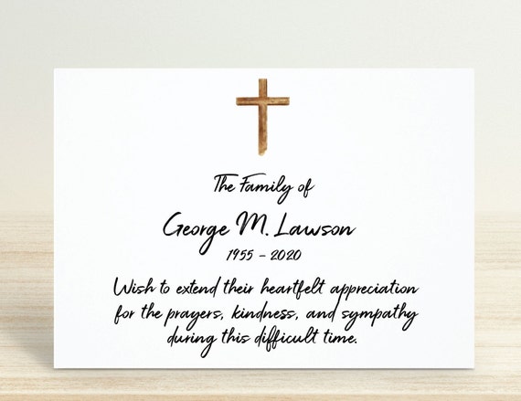 Buy Religious Thank You Cards for Funeral Catholic Funeral