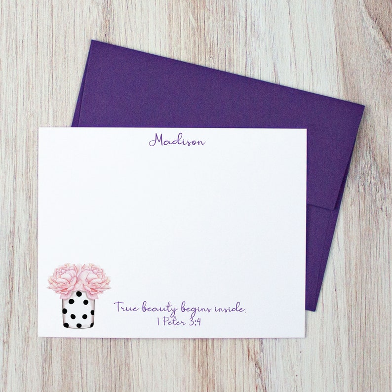 Christian Stationery for Women Religious Note Card Set Custom Bible Verse Design Scripture Note Cards Watercolor Floral Pattern Christian Message Cards Beautiful Calligraphy Details Faith Based Gift Set Religious Gifts for Women