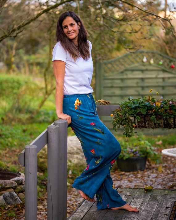 Blue Floral Soft Cotton Ladies 