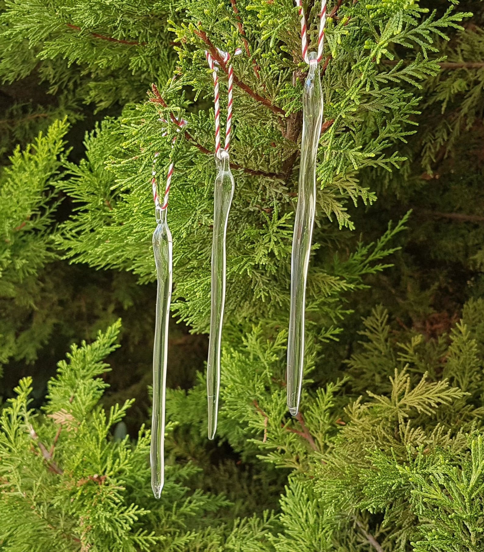 Handmade Glass Icicles Christmas Tree Glass Icicles Etsy UK
