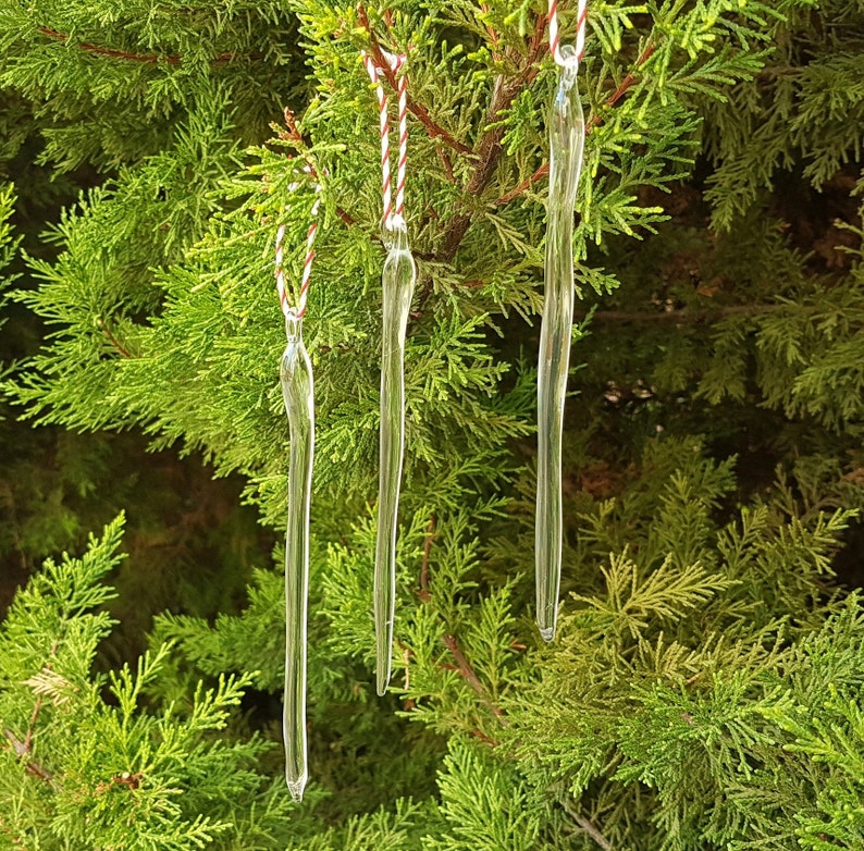 Handmade Glass Icicles Christmas Tree Glass Icicles Etsy UK