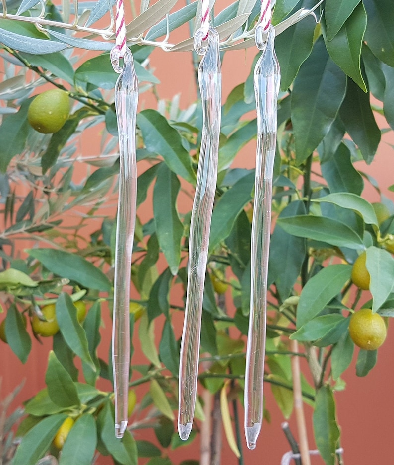 Handmade Glass Icicles Christmas Tree Glass