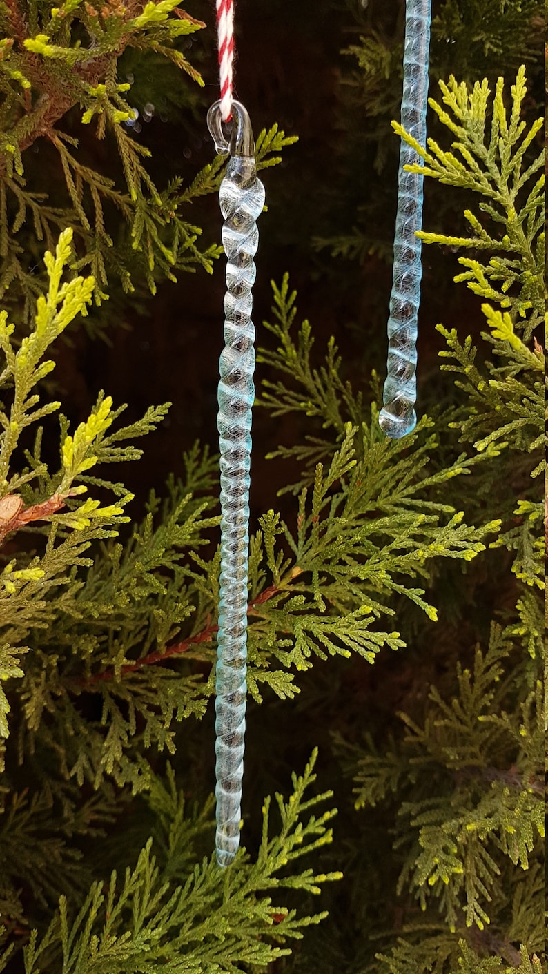 Handmade Glass Icicles Christmas Tree Glass Icicles Etsy