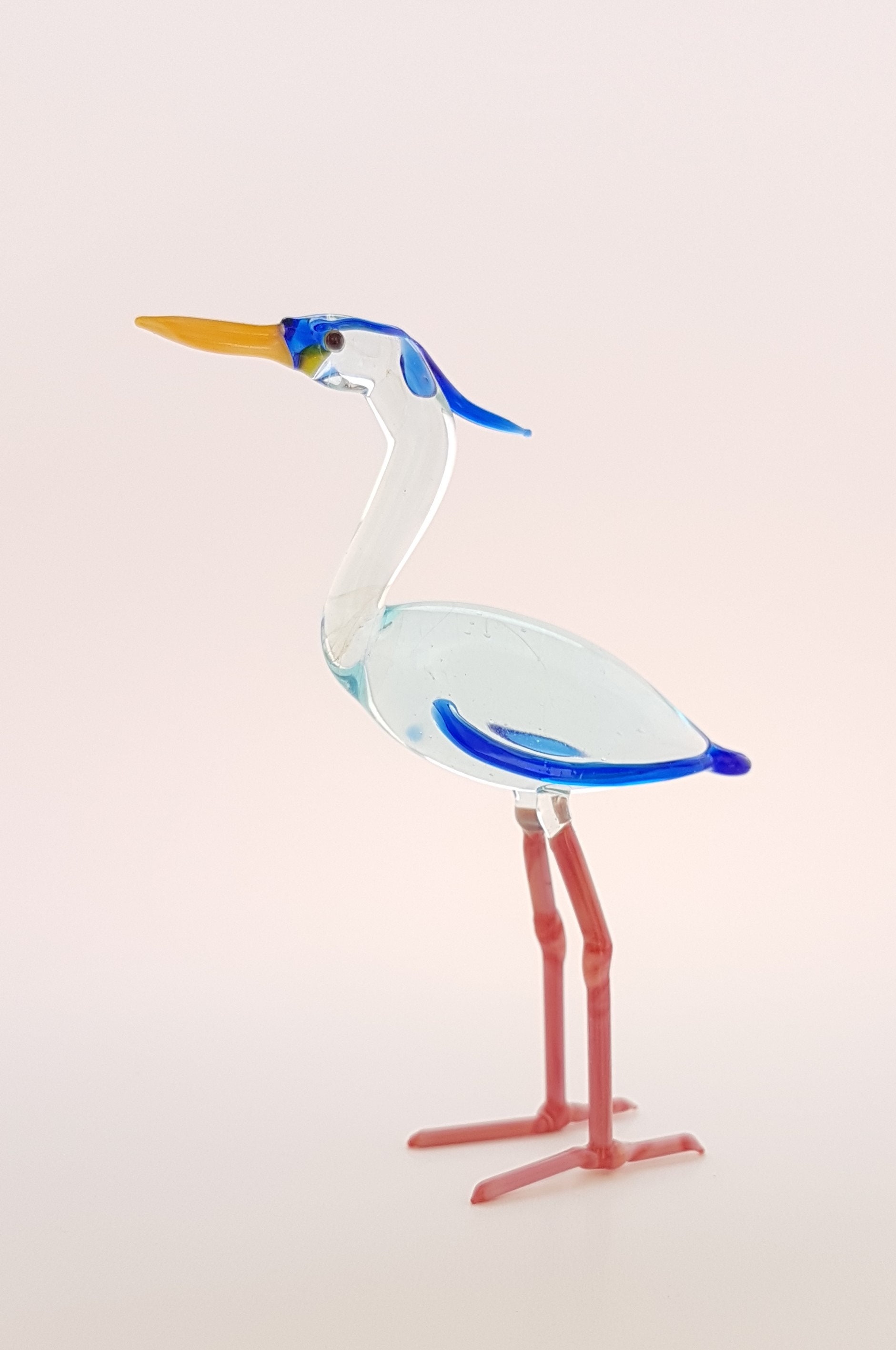 Glass Blue Heron Figurine Lampwork Heron Figurine Glass | Etsy