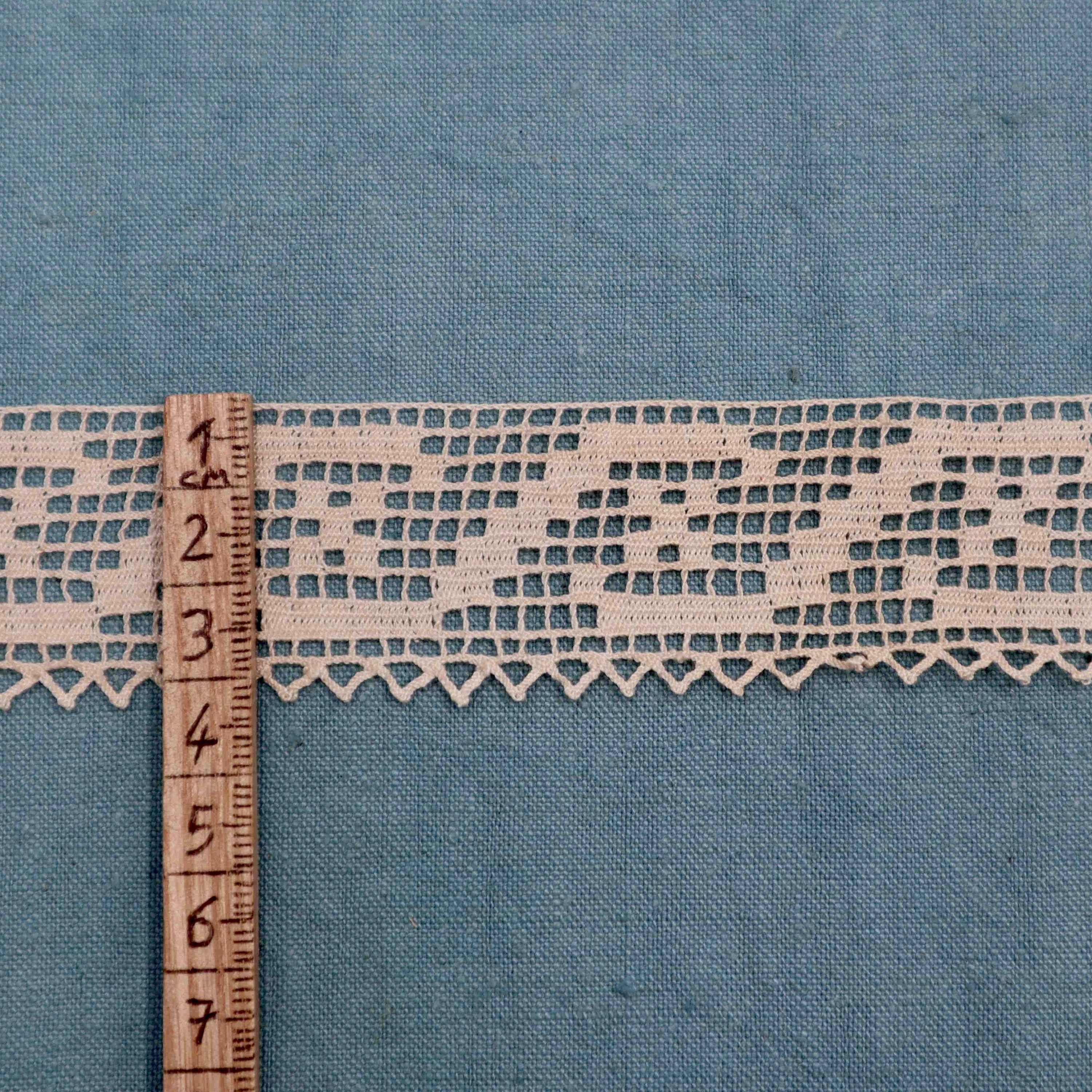 Vintage French Cotton Bobbin Lace Trim: Cream Sewing Supplies - Etsy