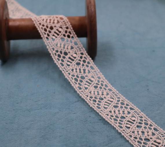 French Antique Bobbin Lace Trim Cotton Puy en Velay Vintage Old Sold by the yard 