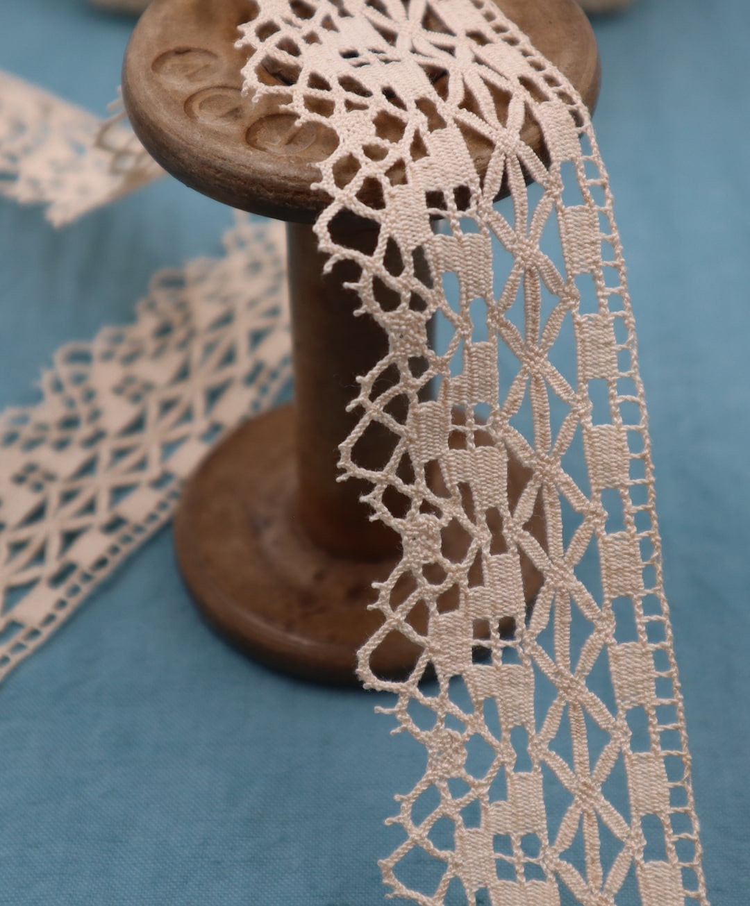 Antique French Cotton Bobbin Lace - Vintage Lace Trim Craft Supply - Etsy
