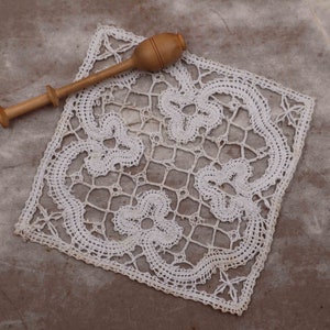 アンティーク ベルギーレース 3種 糸巻き 小さなブーケ パニエセット