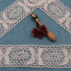 Dentelle française aux fuseaux, lin, robe de mariée en dentelle, ruban d'insertion de dentelle de mariage vintage, couture bohème, dentelle française du Puy