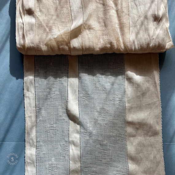 Antique Belgian Linen Openwork Panel – by the meter, Drawn-Thread Textile