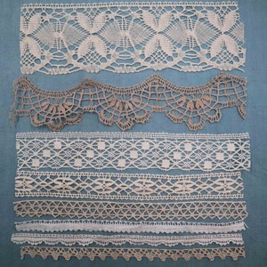 Merletti a sorpresa, kit di pizzi vintage francesi, ritagli di artigianato, effimeri pizzi antichi, pizzi patchwork assortiti, pizzi vintage, Francia