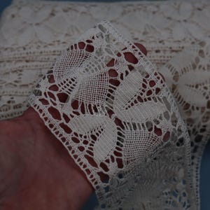 Vintage French Cotton Lace Trim: 17m Ecru Entredeux Insertion Border