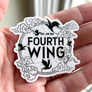 Fourth Wing, Basgiath War College, Rebecca Yarros, Dragon, Reading, Waterproof, Fan Art, Sticker