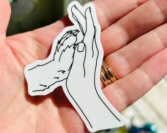 Paw High Five Sticker, Pet High Five, Rescue Animal, Waterproof, Dishwasher Safe