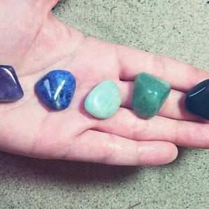 © The Rockin' Jeweler - Metaphysical & Healing Benefits Gemstone Sets - Tumbled Polished Stones - Rock Collection - Crystal Healing - Pocket Worry Gems