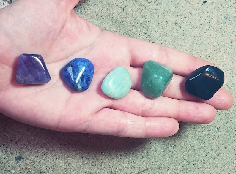 © The Rockin' Jeweler - Metaphysical & Healing Benefits Gemstone Sets - Tumbled Polished Stones - Rock Collection - Crystal Healing - Pocket Worry Gems