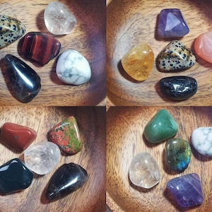 © The Rockin' Jeweler - Metaphysical & Healing Benefits Gemstone Sets - Tumbled Polished Stones - Rock Collection - Crystal Healing - Pocket Worry Gems