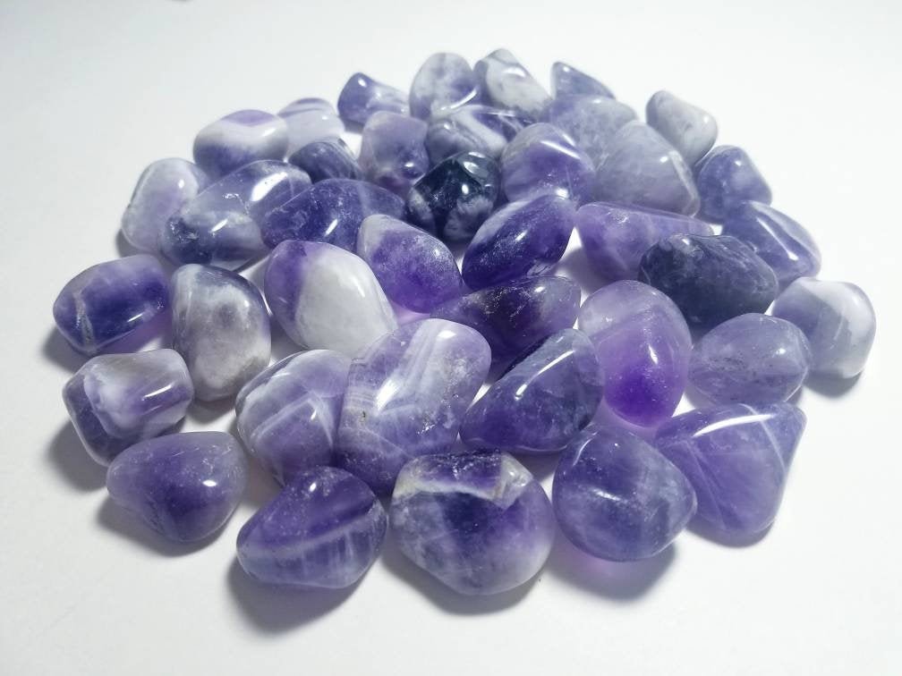 Amethyst Tumbled Stones - Crystal Healing - Rock Collection - Polishe…