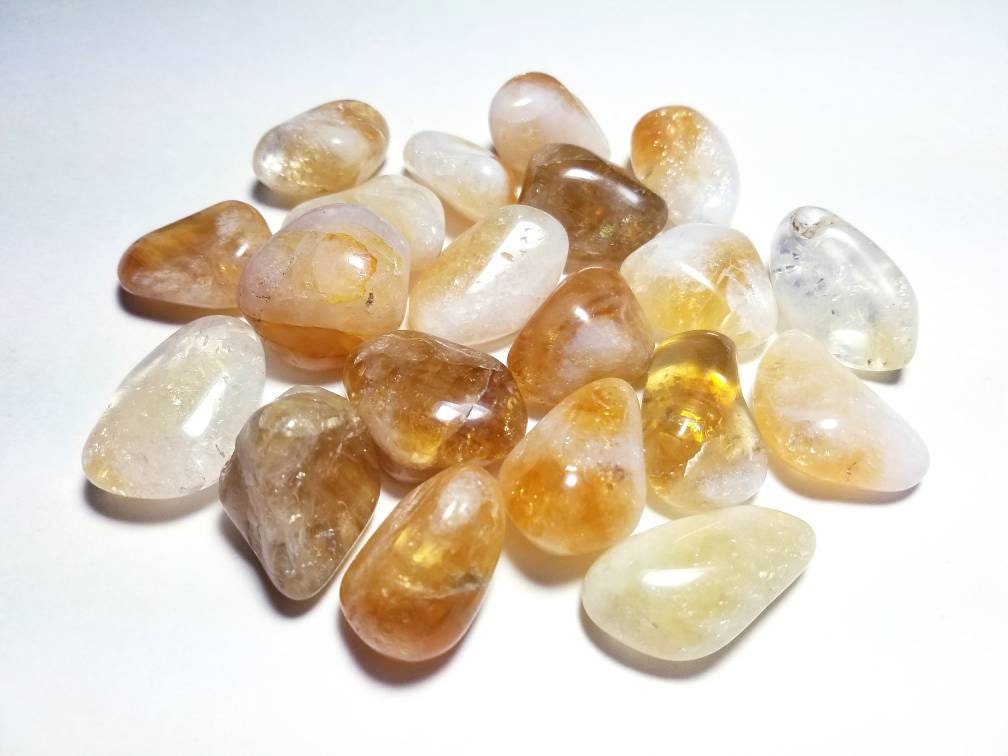 Citrine Tumbled Stones - Crystal Healing - Rock Collection - Polished…