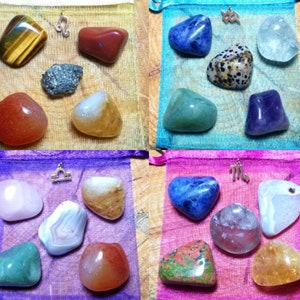 Zodiac / Astrological Sign Gemstone Sets - Tumbled Polished Stone - Birthday Gift - Rock Collection Crystal Healing Pocket Gems