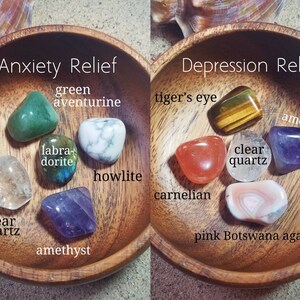 © The Rockin' Jeweler - Metaphysical & Healing Benefits Gemstone Sets - Tumbled Polished Stones - Rock Collection - Crystal Healing - Pocket Worry Gems [Anxiety Relief - Depression Relief]