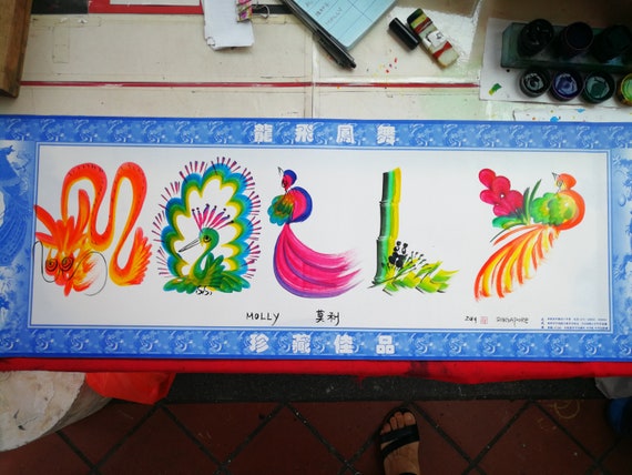 Personalized Name Art Customized Name Painting Traditional Etsy Personalized Name Art Customized Name Painting Traditional Etsy