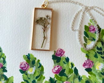 Pressed Flower Pendant