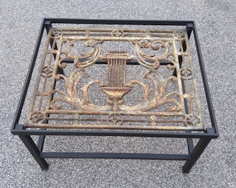 Iron Gate Artifact Coffee Table with Stunning Patina