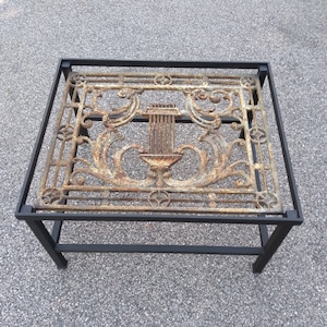Iron Gate Artifact Coffee Table with Stunning Patina