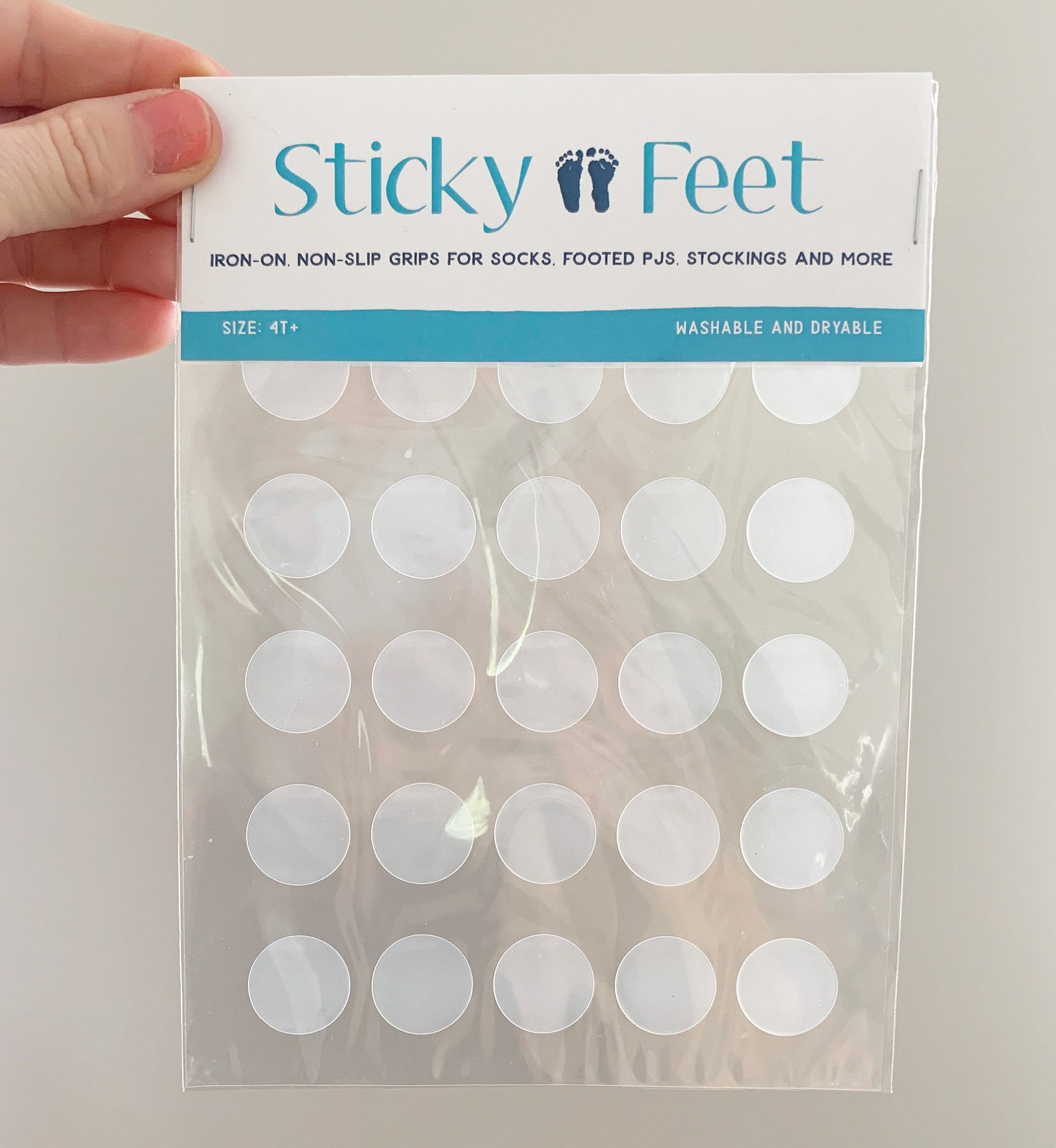 Stickyfeet Dot Grippers_ Iron on Grips for Socks Stocking Etsy