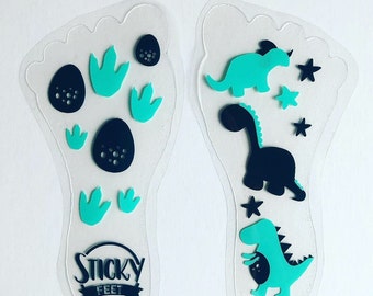 Iron on Grips for Socks, Footed kids Pajamas , Kids Clothing, Infant, Toddler and Boy Sizing, Non-Slip Sock, Size 4T+