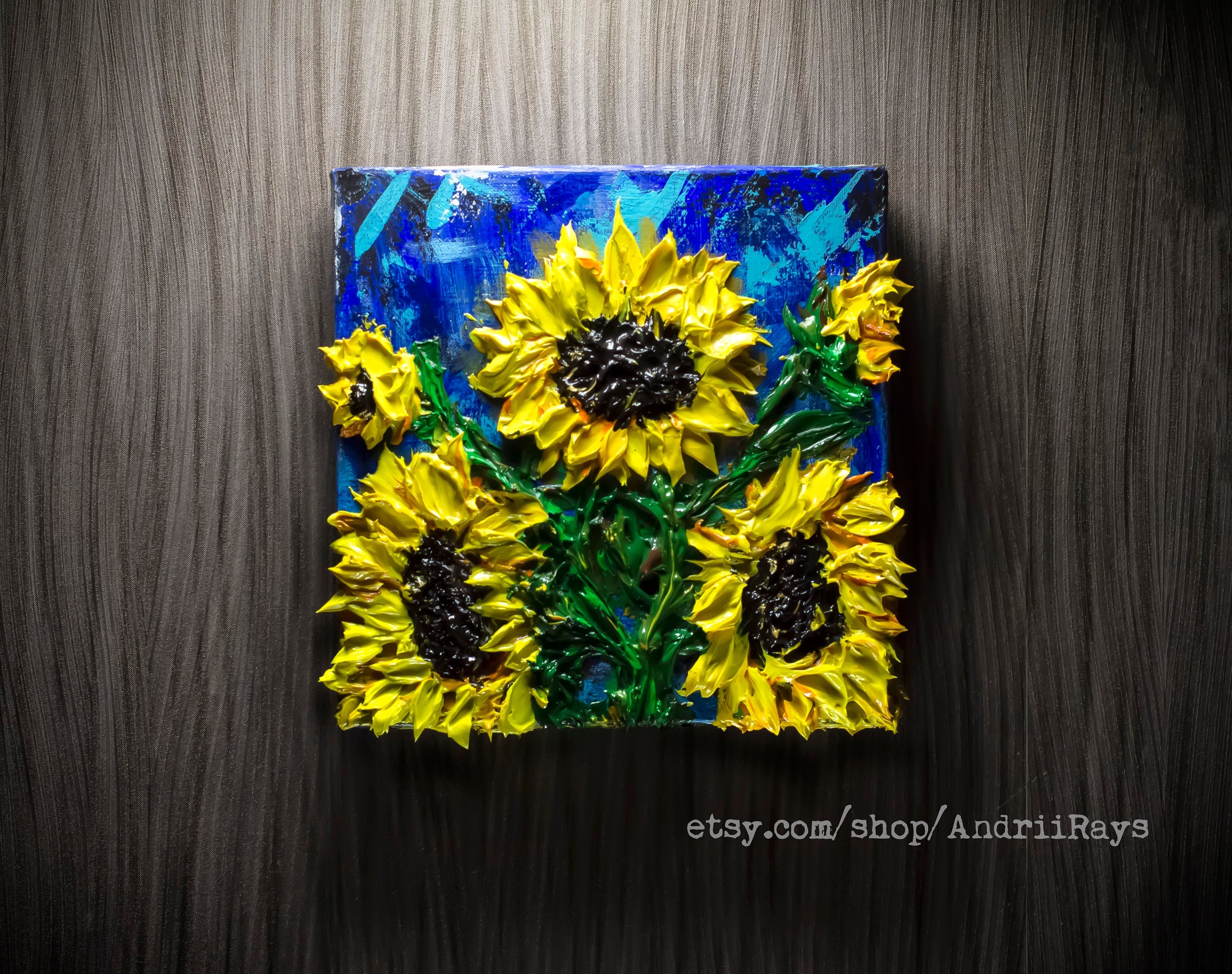 Sunflowers, Touchart (unique 3D Acrylic) Artist Andrii Rays