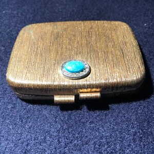 Vintage Revlon Gold Compact Love Pat Pressed Powder Make-Up