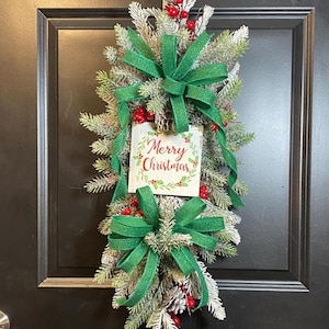 Lighted Christmas Swag: Holiday Door Decoration with Remote