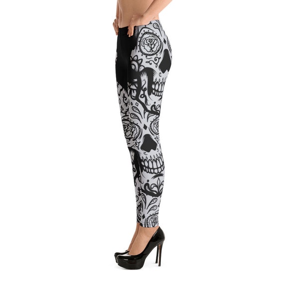 skull yoga leggings